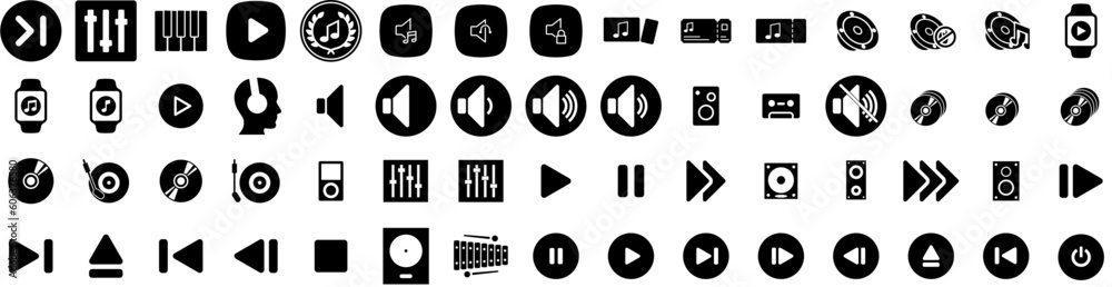 Set Of Music Icons Isolated Silhouette Solid Icon With Melody, Music, Note, Illustration, Musical, Sound, Vector Infographic Simple Vector Illustration Logo Set Of Music Icons Isolated Silhouette Solid Icon With Melody, Music, Note, Illustration, Musical, Sound, Vector Infographic Simple Vector Illustration Logo