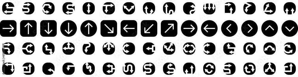 Set Of Arrow Icons Isolated Silhouette Solid Icon With Sign, Arrow, Vector, Symbol, Collection, Set, Design Infographic Simple Vector Illustration Logo Set Of Arrow Icons Isolated Silhouette Solid Icon With Sign, Arrow, Vector, Symbol, Collection, Set, Design Infographic Simple Vector Illustration Logo