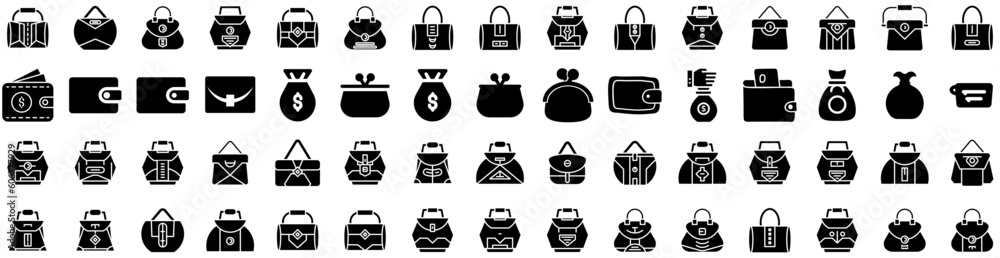 Set Of Pouch Icons Isolated Silhouette Solid Icon With Package, Up, Product, Food, Pouch, White, Bag Infographic Simple Vector Illustration Logo Set Of Pouch Icons Isolated Silhouette Solid Icon With Package, Up, Product, Food, Pouch, White, Bag Infographic Simple Vector Illustration Logo