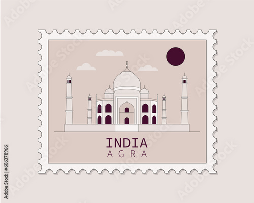 taj mahal vector illustration