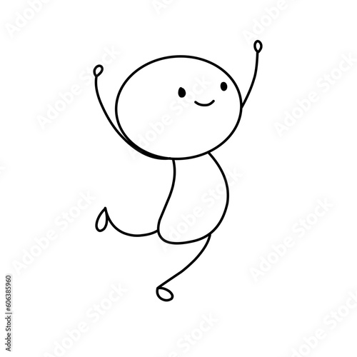 Hand drawn stickman vector illustration