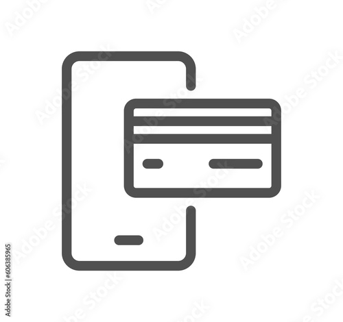 Payment method related icon outline and linear symbol.