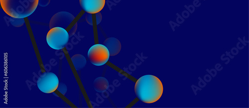 Line points connections geometric abstract background