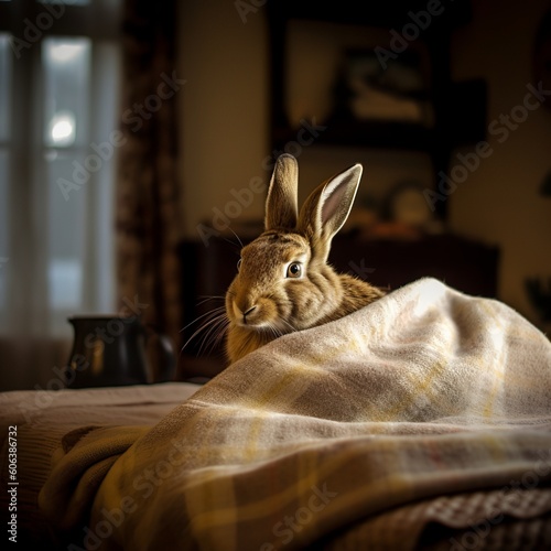 Belgian Hare in a Cozy Setting, A Picture of Serenity