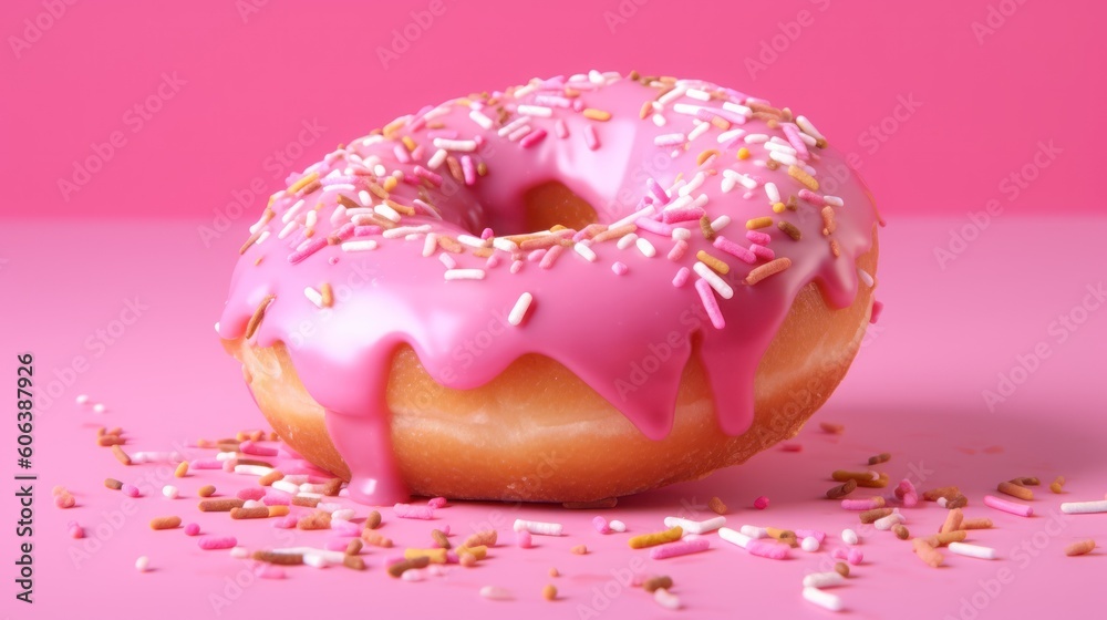 Sweet pink donut Sweet pink donut