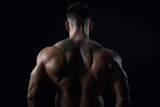 rear view of muscular man