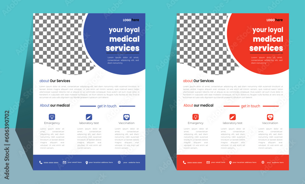 medical flyer design.Template vector design for Brochure, AnnualReport, Magazine, Poster, Corporate Presentation, Portfolio, Flyer, infographic, layout modern with color size A4, Front and back, Easy medical flyer design.Template vector design for Brochure, AnnualReport, Magazine, Poster, Corporate Presentation, Portfolio, Flyer, infographic, layout modern with color size A4, Front and back, Easy