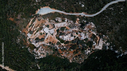 Kantara Castle in North Cyprus on sunny day with clear sky photo