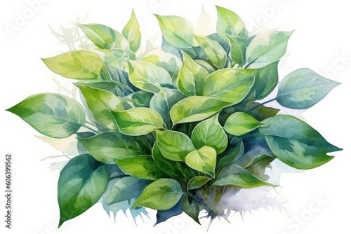 A human enhanced, green leaf watercolor illustration was generated. (Generative AI)