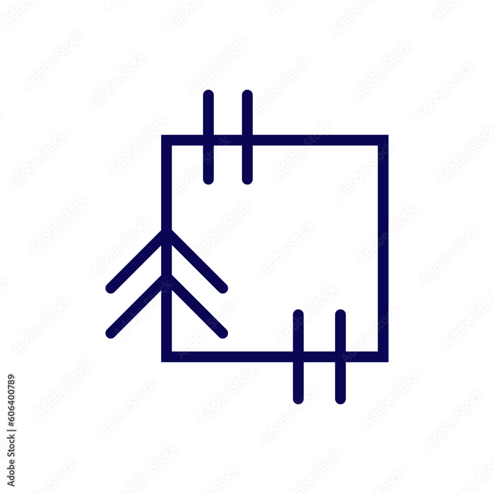 Abstract esoteric Symbol of the square Abstract esoteric Symbol of the square