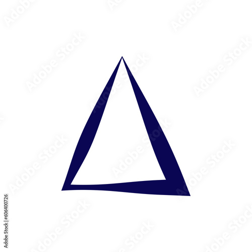 Blue triangle symbol
