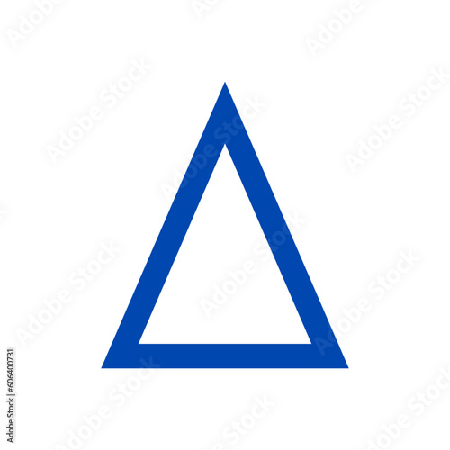 Blue triangle symbol