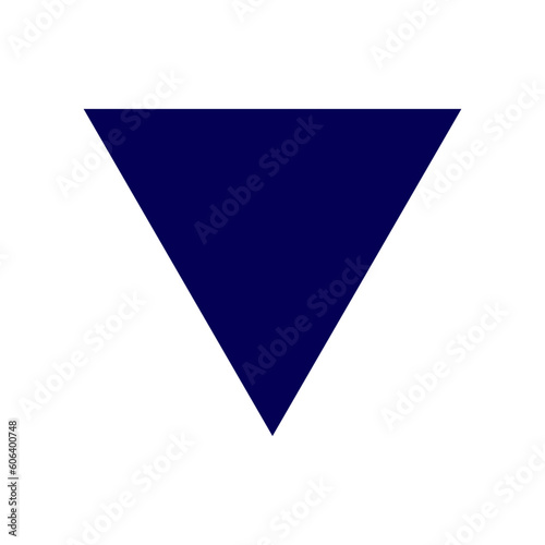 Blue triangle symbol
