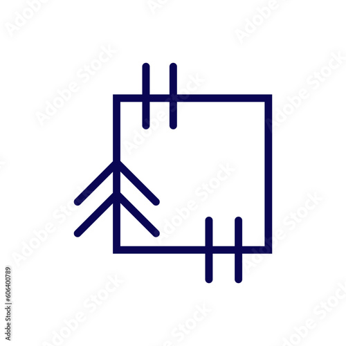 Abstract esoteric Symbol of the square