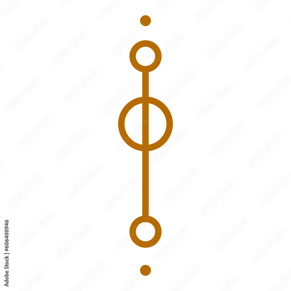 Astrological geometric symbol line with circles Astrological geometric symbol line with circles