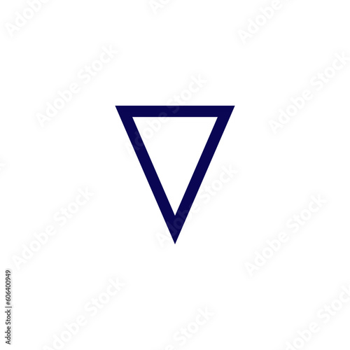 Blue triangle symbol