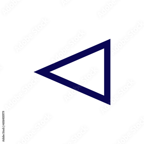 Blue triangle symbol