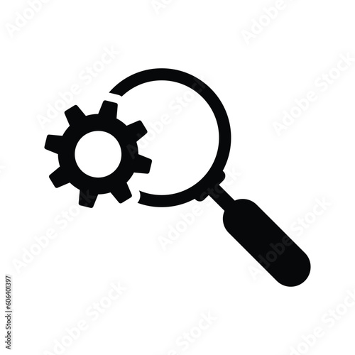 Magnifier, seo, configuration icon.