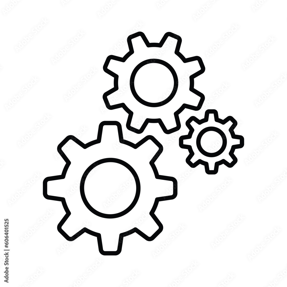 Setting, setup, configuration, optimization line icon.