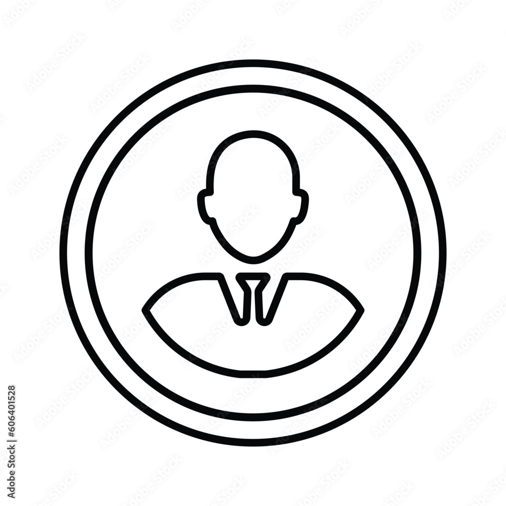 Man User Icon. Line, outline symbol. Man User Icon. Line, outline symbol.