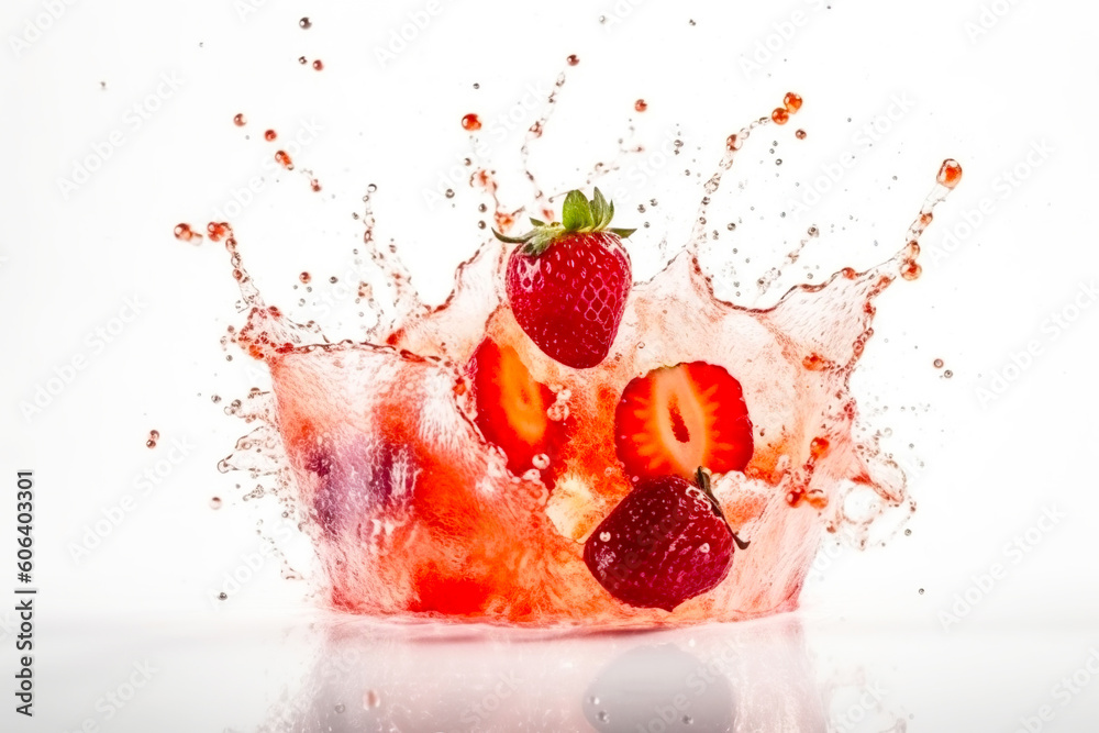 ripe berries on juice splash background - Ai
ripe berries on juice splash background - Ai