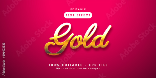 gold style, editable text effect