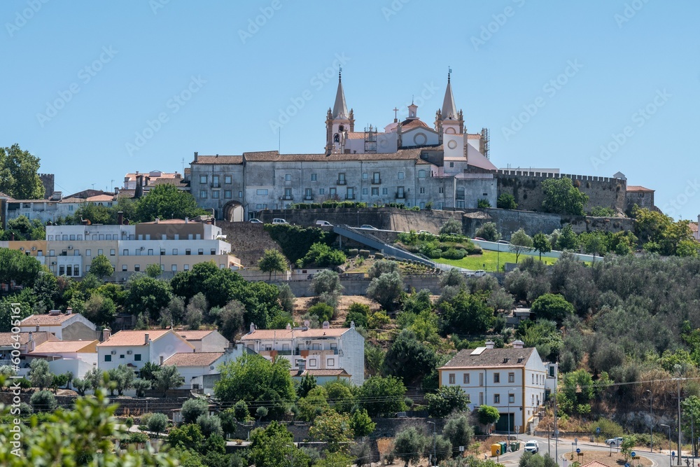 Landscape over the historic buildings in the city of Portalegre, Portugal