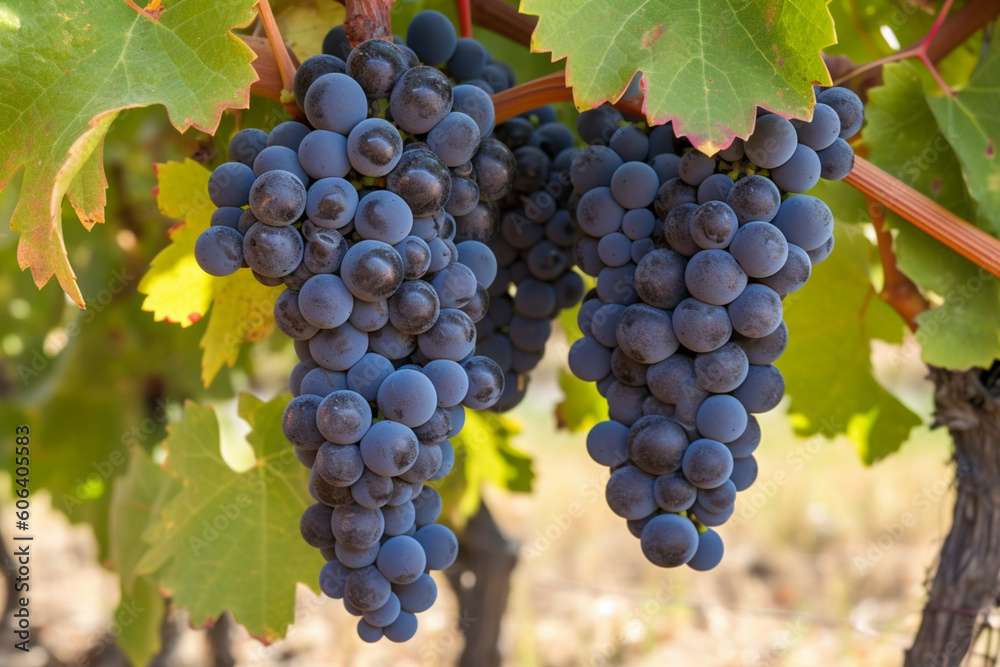ripe cabernet grapes ready for harvest