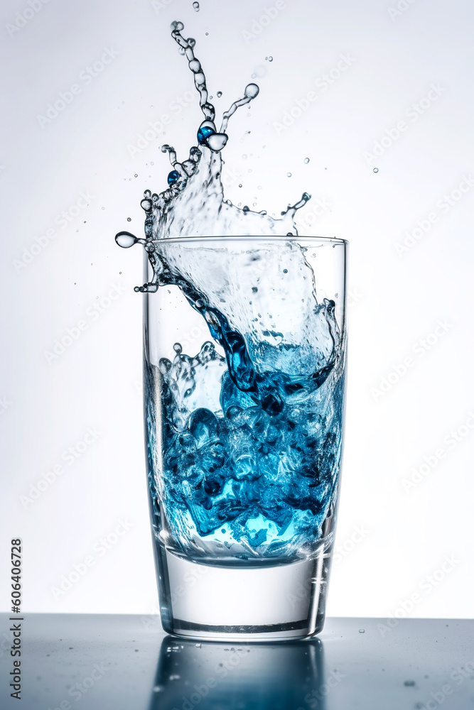 water splashes out of a glass -Ai water splashes out of a glass -Ai