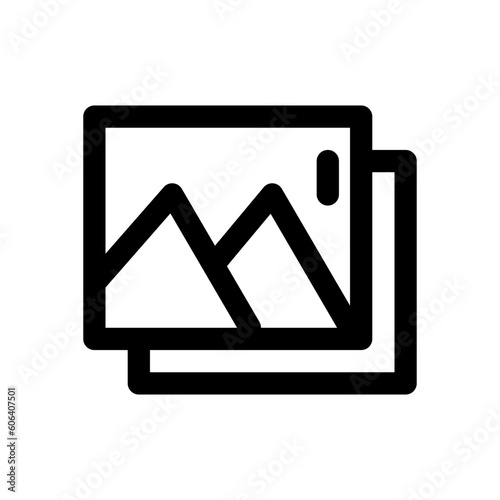 picture icon line style vector photo