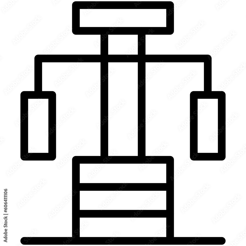 body building line icon body building line icon