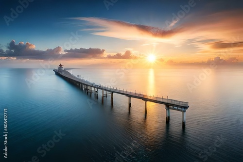 sunset on the pier © Malik