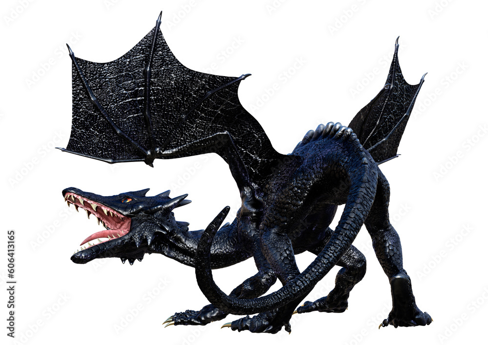 3D Rendering Fairy Tale Dragon on White 3D Rendering Fairy Tale Dragon on White
