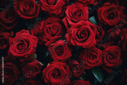 Red rose flowers background