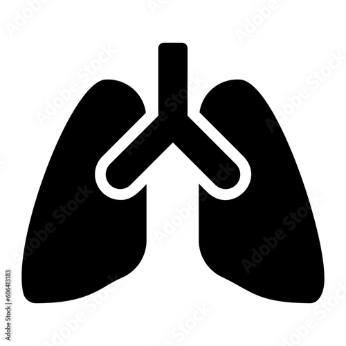 lungs glyph icon