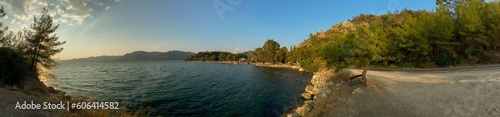 Panoramic view of the coastline of Marmaris Hisaronu Mugla  Turkey