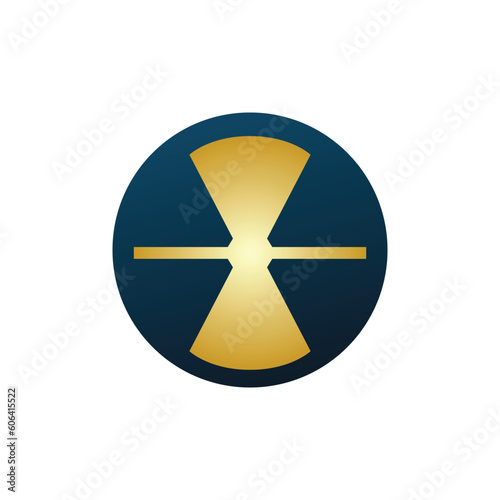 radioactive biohazard dangerous symbol logo vector illustration template design 