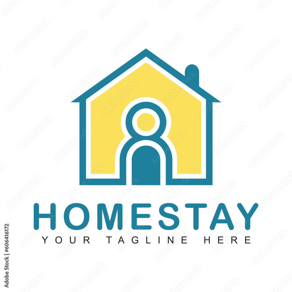 Stay at the Abstrack Logo House, Illustration Vector Stay at the Abstrack Logo House, Illustration Vector