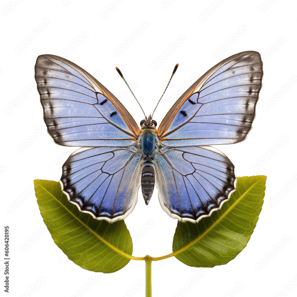 Fototapeta premium Eastern tailed-blue butterfly - Cupido comyntas. Transparent PNG. Generative AI