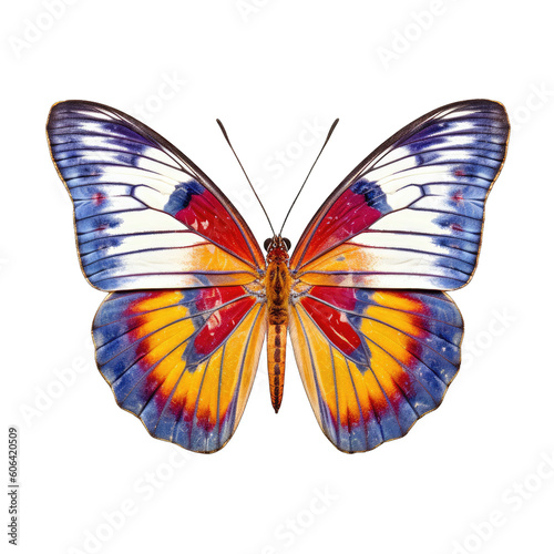 Painted jezebel butterfly - Delias hyparete. Transparent PNG. Generative AI