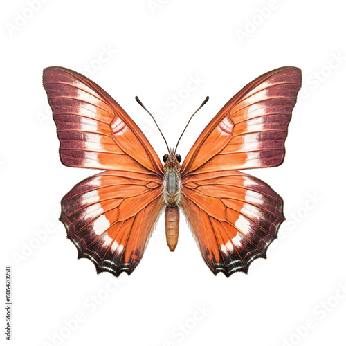 White-bordered copper butterfly -  Lycaena helvetica. Transparent PNG. Generative AI