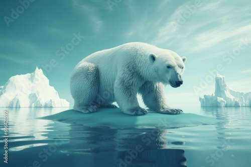 Polar bear ice. Generate Ai