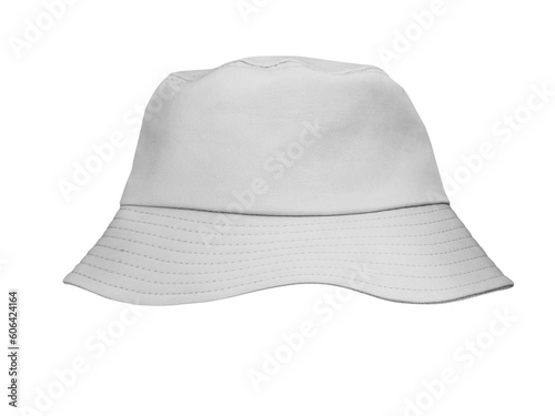 White bucket hat isolated PNG transparent