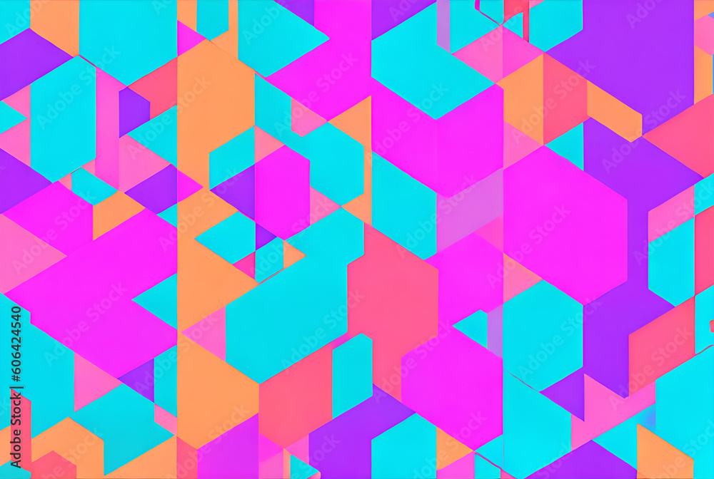 Geometric panels in mosaic multiple colors 3D. Geometric panels in mosaic multiple colors 3D.