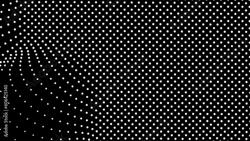 Dome-shaped protrusion part seine by stretching mesh for the illusion three-dimensional deformation of the surface. Screen media video trippy. Mesh LCD display. Scale size different hole space.