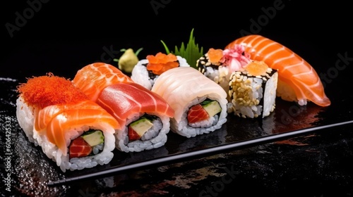 sushi and chopsticks, ai generative