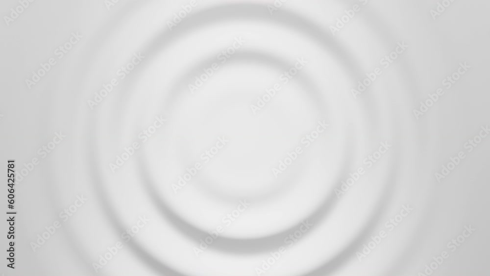 White background with abstract light texture with ripple effect out of focus. Seamless loop of clean and corporate template. Business circle animation. Liquid surface with waves come from center. White background with abstract light texture with ripple effect out of focus. Seamless loop of clean and corporate template. Business circle animation. Liquid surface with waves come from center.
