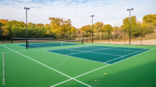 tennis court with a goal, ai generative