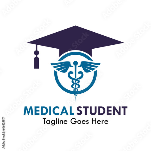 medial student design logo template illustration