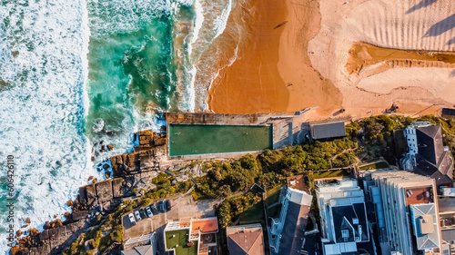 Queenscliff Beach Manly Sydney Australia - Drone Footage photo